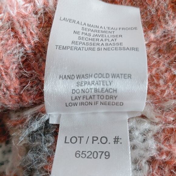 Tribal Jeans Women's Wool Alpaca Long Sleeves Striped Sweater Sz L Soft Cozy - Picture 8 of 8